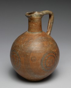 Globular Jug with Concentric Circle Decoration