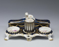 Inkstand with Sandbox and Cover for Pen Compartment