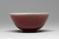 Red and White Glazed Bowl