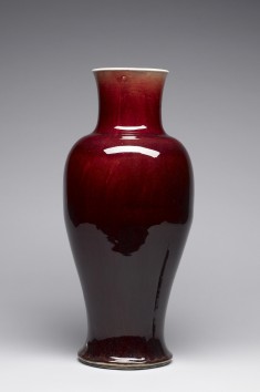 Large Crimson Baluster Vase
