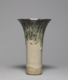 Flared Vase with Dripping Glaze