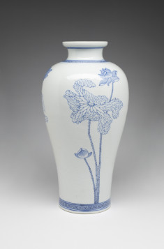 Vase with Lotus Flowers