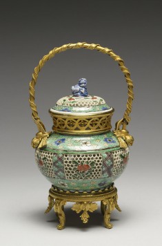 Covered Bowl with Flowers and Plum Blossoms