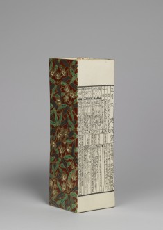 Calendar Vase with Pomegrante Blossoms and 1705 Calendar