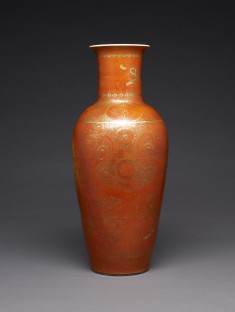 Vase with Formal Floral Designs