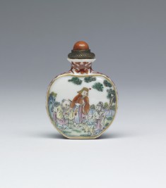 Snuff Bottle with Sages and Children