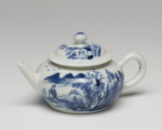 Teapot with Figures in a Mountain Landscape
