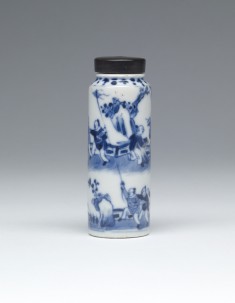 Snuff Bottle with School Masters and Boys at Play