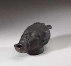 Oil Lamp in the Shape of an African's Head