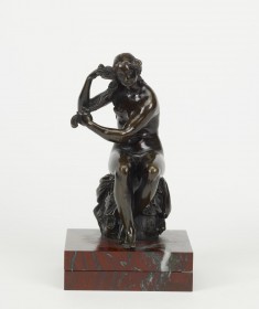 Woman Combing Her Hair