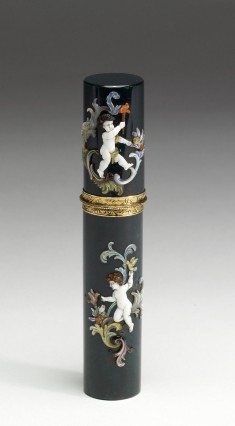 Jasper Étui (Needle Case) with Two Putti