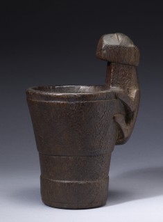 Drinking vessel ("Kero") with Jaguar Handle