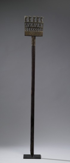 Orator's Staff with Carved Warriors