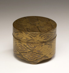 Incense Box with Wood Grain and Branches in Leaf