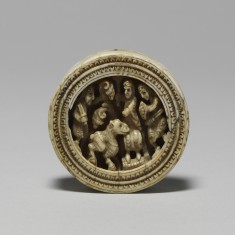 Game Piece with Enthroned Figure