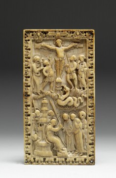 Book-Cover Plaque with the Crucifixion and Holy Women at the Tomb