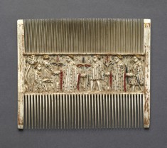 Double Comb with Scenes of Courtly Life
