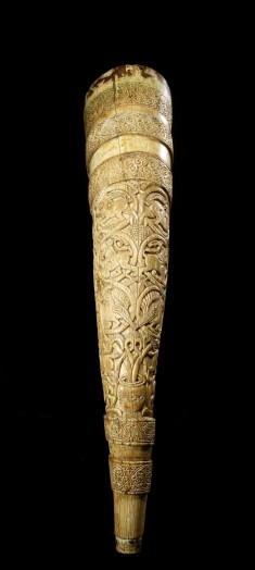 Horn with Animals in Vine Scrolls