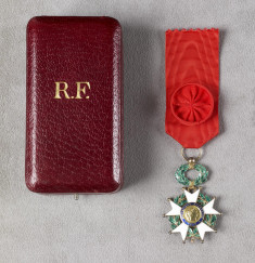 Henry Walters Legion of Honor Medal, Ribbon, Tack and Box