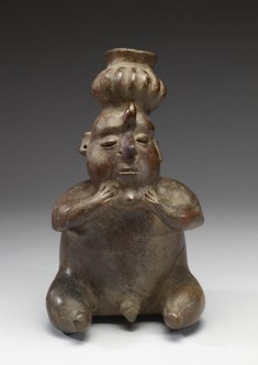 Seated Male Effigy Vessel