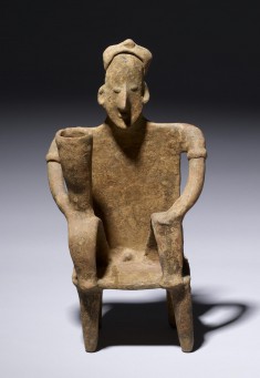 Seated Male Figure with Tall Vessel