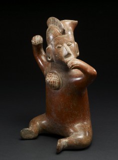 Vessel in the form of a seated man