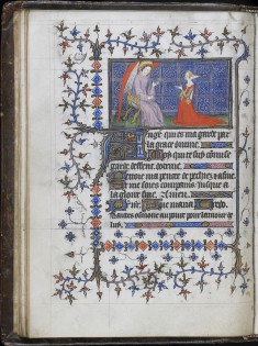 Female Manuscript Owner Praying before Guardian Angel