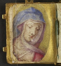 Leaf from Miniature Manuscript Used as a Pendant: Portrait of the Virgin