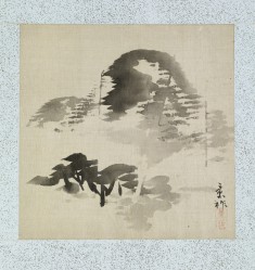 Leaf from Album Depicting Birds, Flowers, Landscapes, and Flower Pots