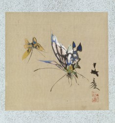 Leaf from Album Depicting Birds, Flowers, Landscapes, and Flower Pots