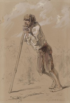 Peasant Leaning on a Stick