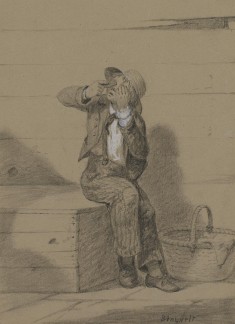 Boy Observing an Eclipse