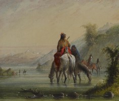 Indian Girls Watering Horses (Eau Sucre River)