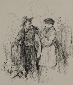 Young Man and Woman by a Gate