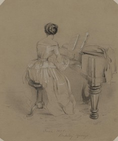 Mrs. Strother at the Piano