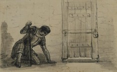 Guard Crouching by Prison Cell Door (from Sir Walters Scott, Legend of Montrose, 1819)