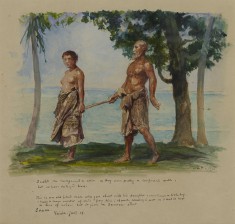 Blind Man and His Daughter, Vaiala, Samoa