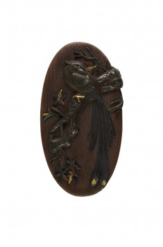 Kashira with a Pheasant in a Maple Tree