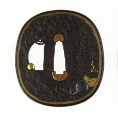 Tsuba with Sacred Jewels ("Tama")