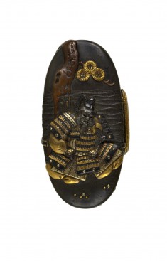 Kashira with a Samurai under a Pine Tree