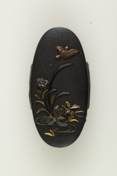 Kashira with Sparrow and Orchid