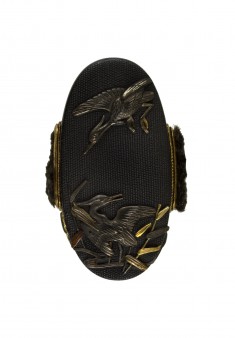 Kashira with Herons and Reeds