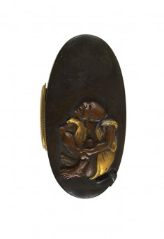 Kashira with Seated Figure