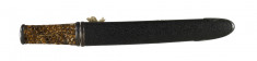Dagger (aikuchi) with snakeskin handle, imitation bamboo and leather saya (includes 51.1153.1-51.1153.2)