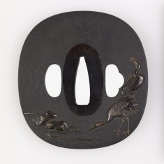 Tsuba with Cranes at Water's Edge