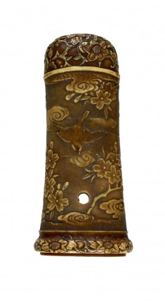 Tsuka with Sparrows and Cherry Blossoms