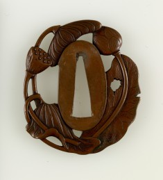Tsuba with Lotus Plant