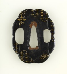 Tsuba with Abstract Plant Motif