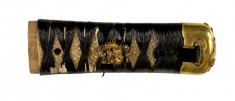 Tsuka with Rooster, Autumn Flowers, Tiger, and Dragon