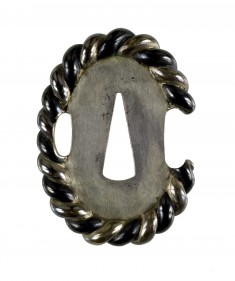 Tsuba with Silver and Shakudo Coils